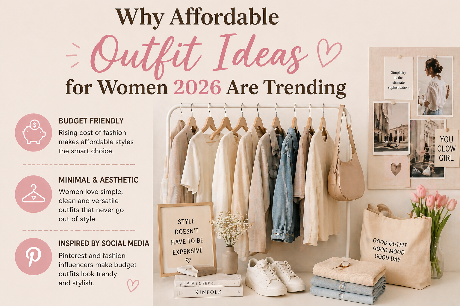 why affordable outfit ideas for women 2026 are trending budget friendly aesthetic minimal fashion wardrobe inspiration