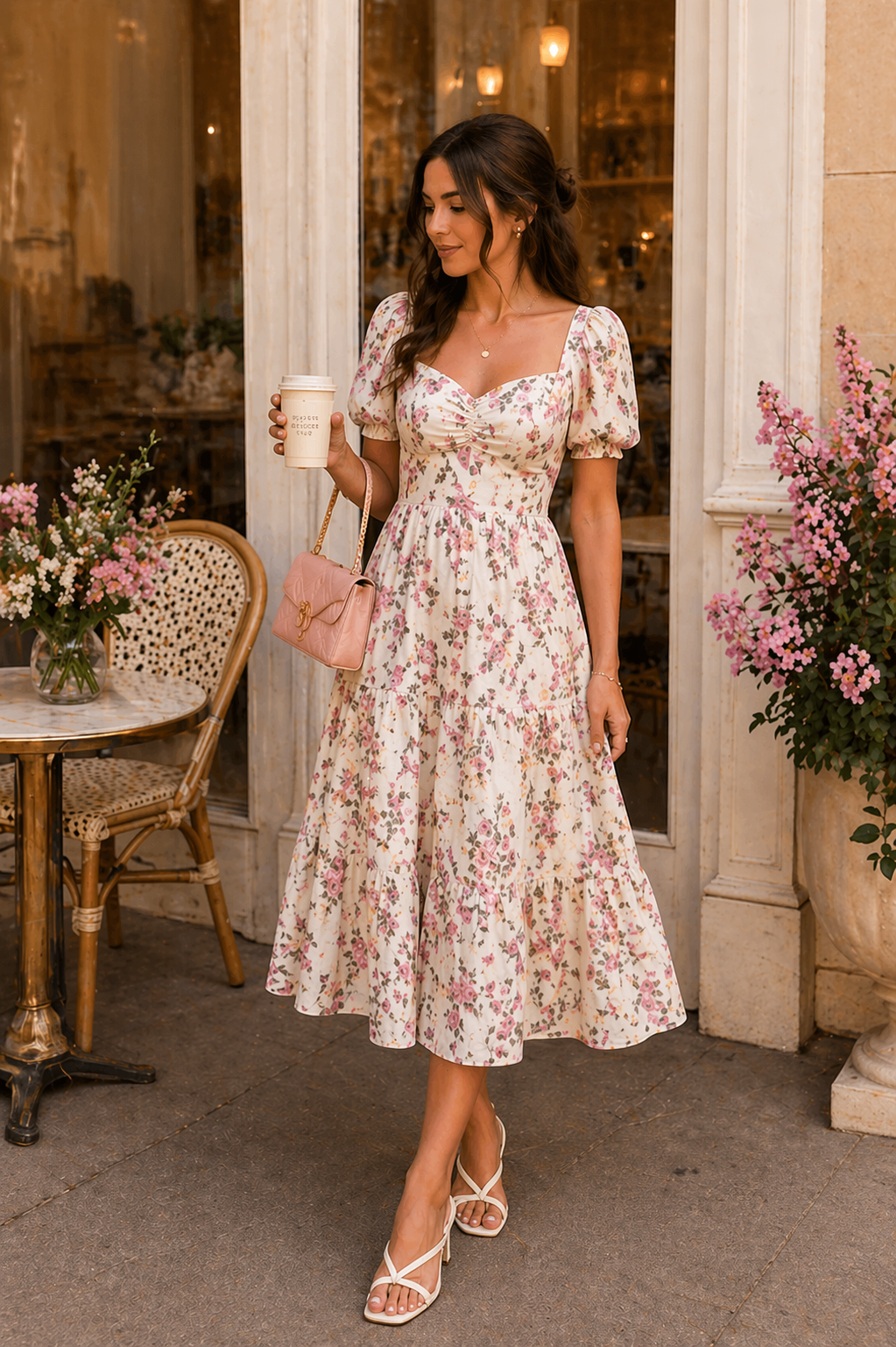 floral brunch outfit women summer dress feminine aesthetic Pinterest outfits 2026