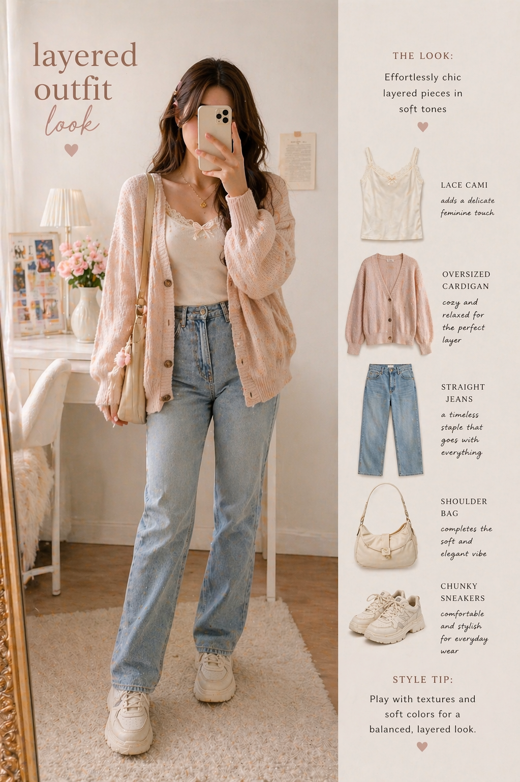 layered outfit women shirt over tee jeans casual aesthetic Pinterest fashion 2026